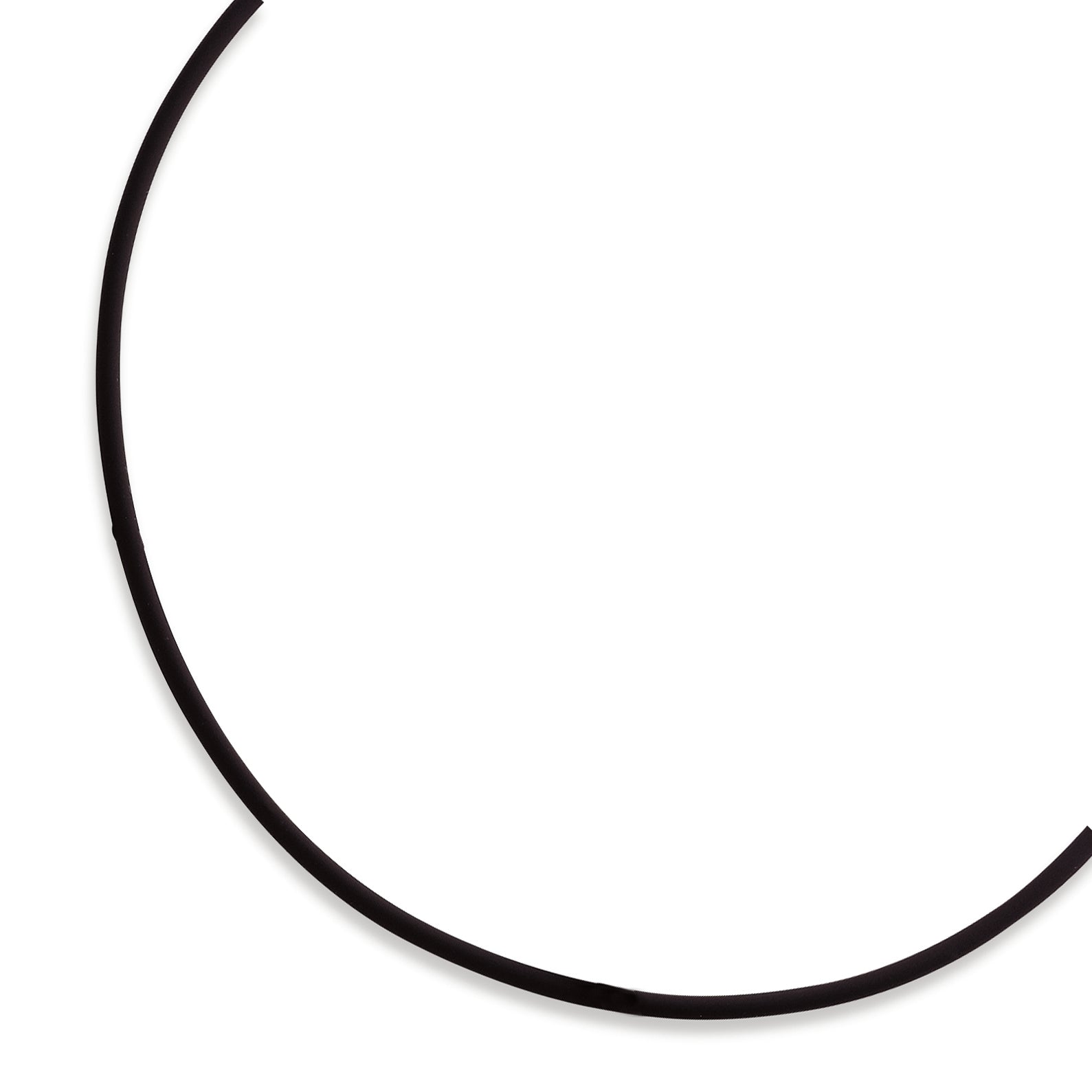 Sterling Silver 18inch 3mm Black Rubber Cord Necklace 18 Inches