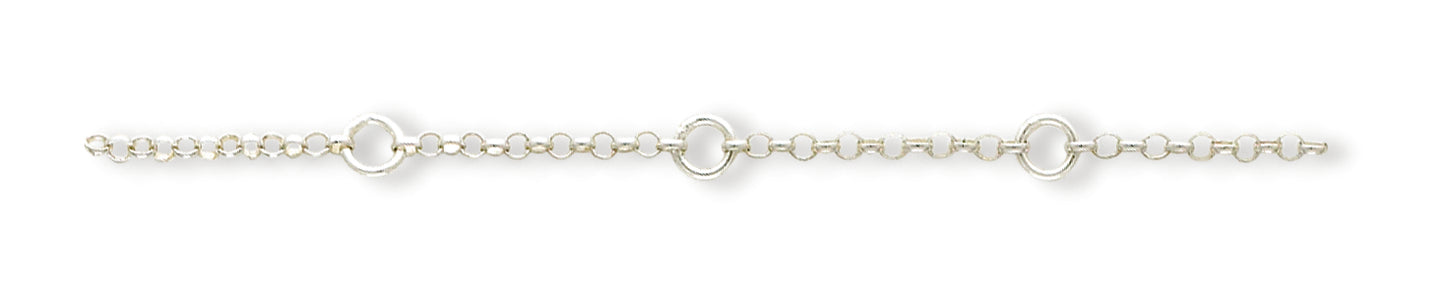 Sterling Silver Fancy Child's Bracelet 6 Inches