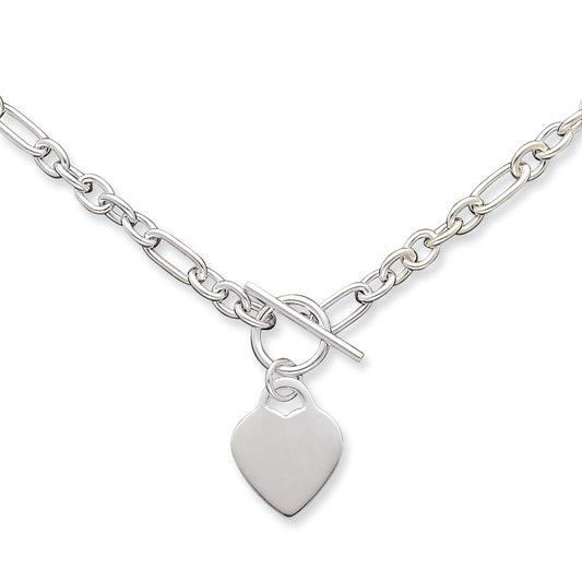 Sterling Silver Heart Necklace 18 Inches