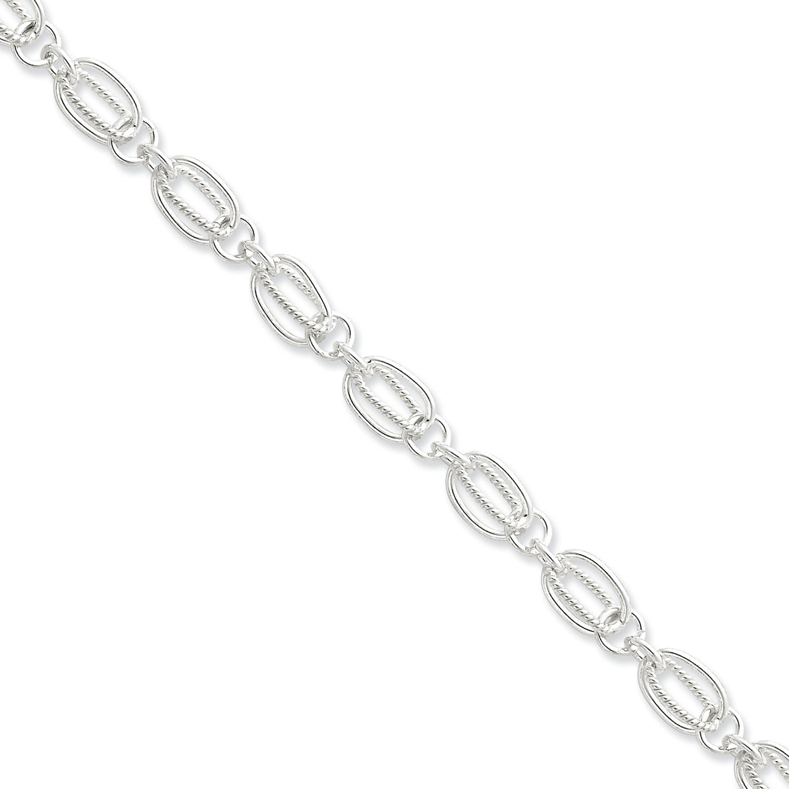 Sterling Silver Fancy Bracelet 7.5 Inches