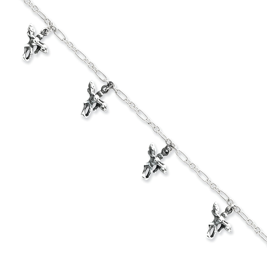 Sterling Silver Angel Bracelet 7 Inches