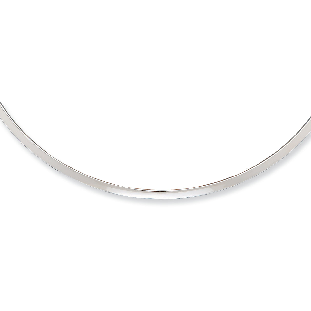 Sterling Silver Polished 3mm Neck Collar