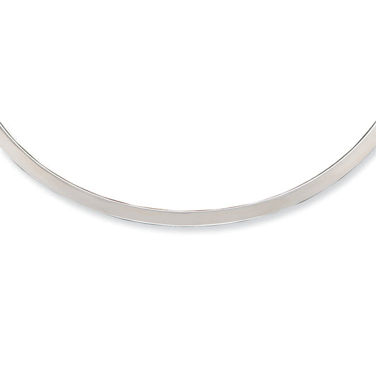 Sterling Silver Polished 4mm Neck Collar