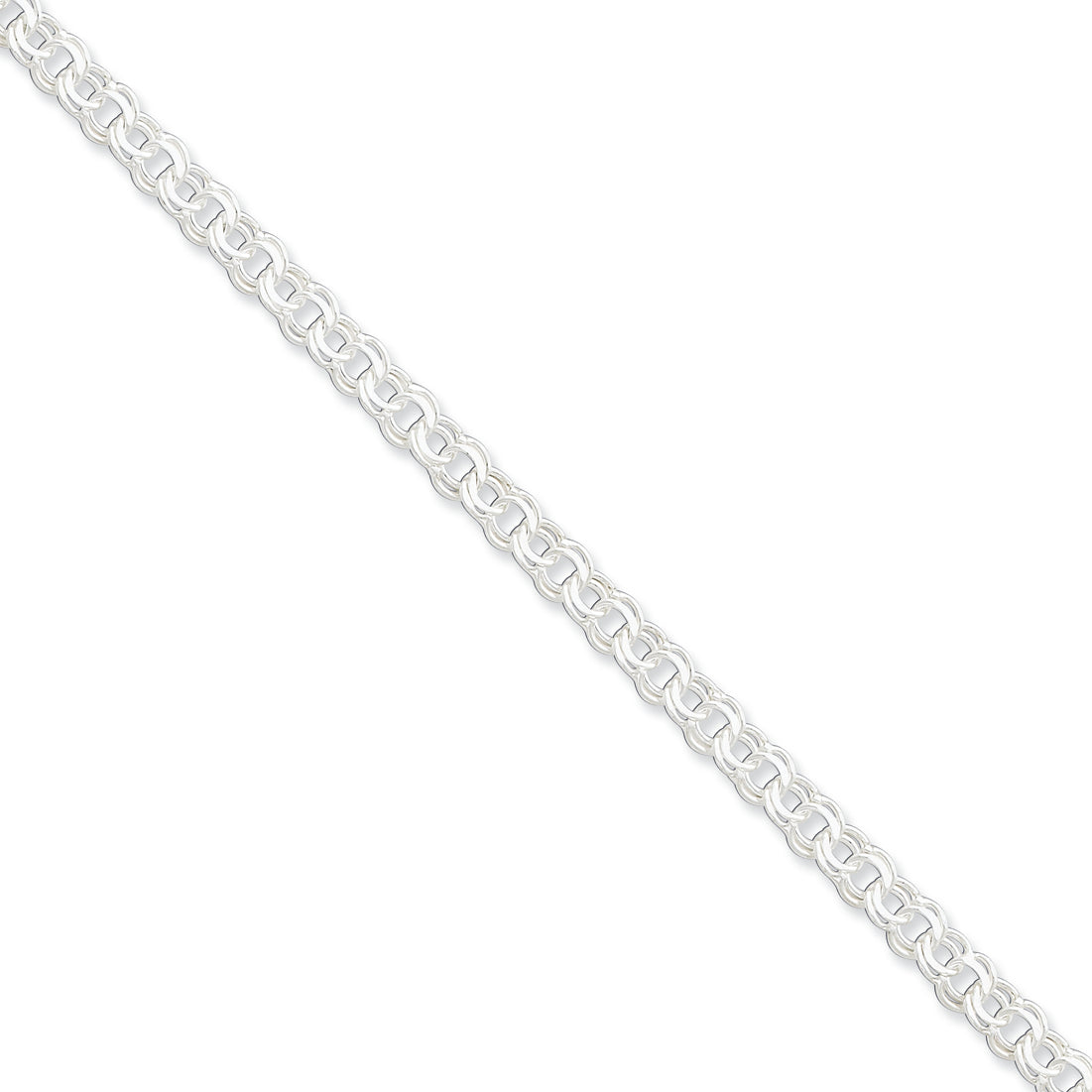 Sterling Silver 5.5mm Charm Link 7 Inches