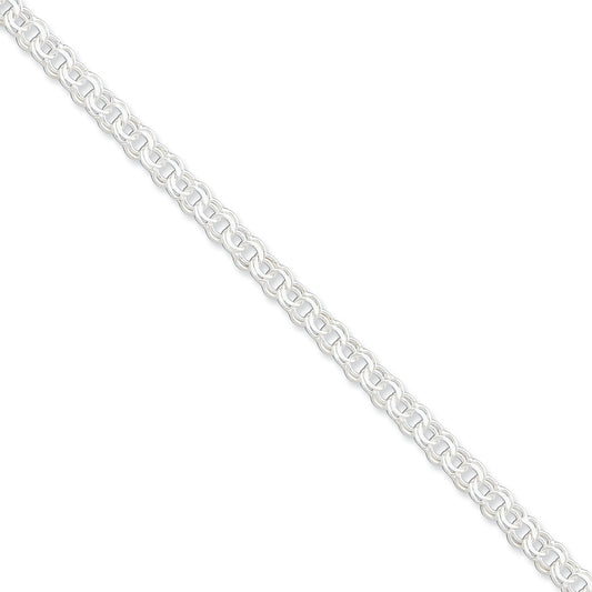 Sterling Silver 5.5mm Charm Link 8 Inches