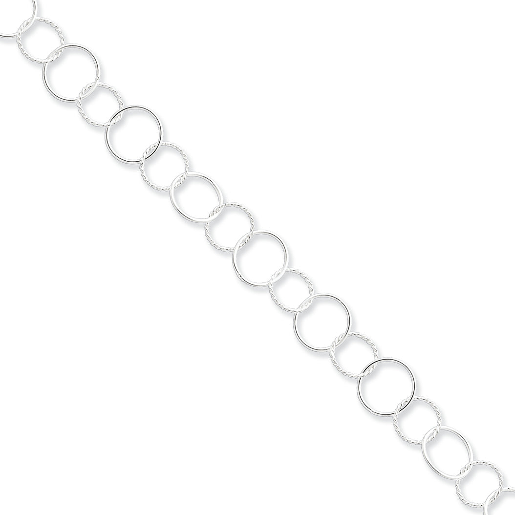 Sterling Silver Fancy Bracelet 7.5 Inches