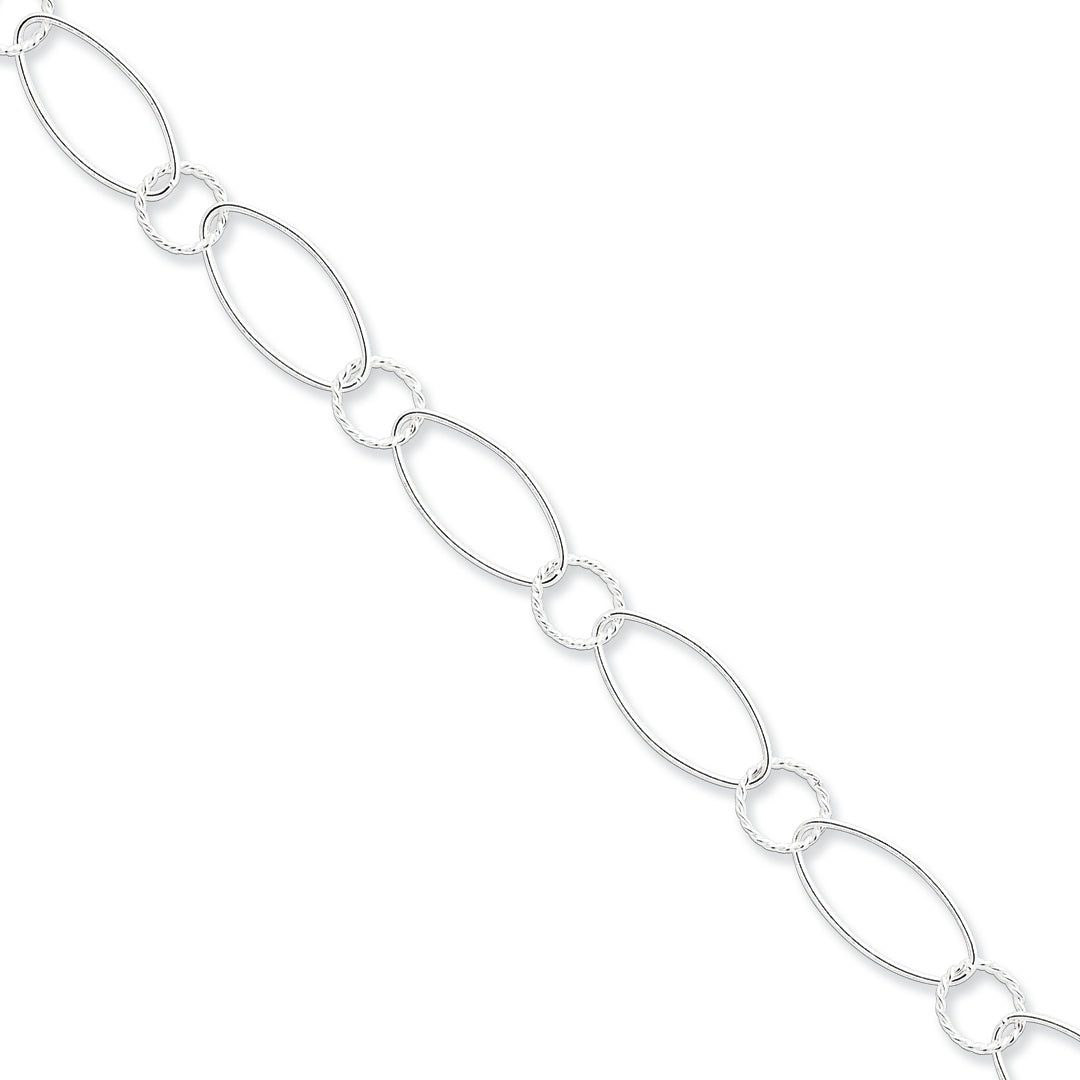 Sterling Silver Fancy Bracelet 7.5 Inches