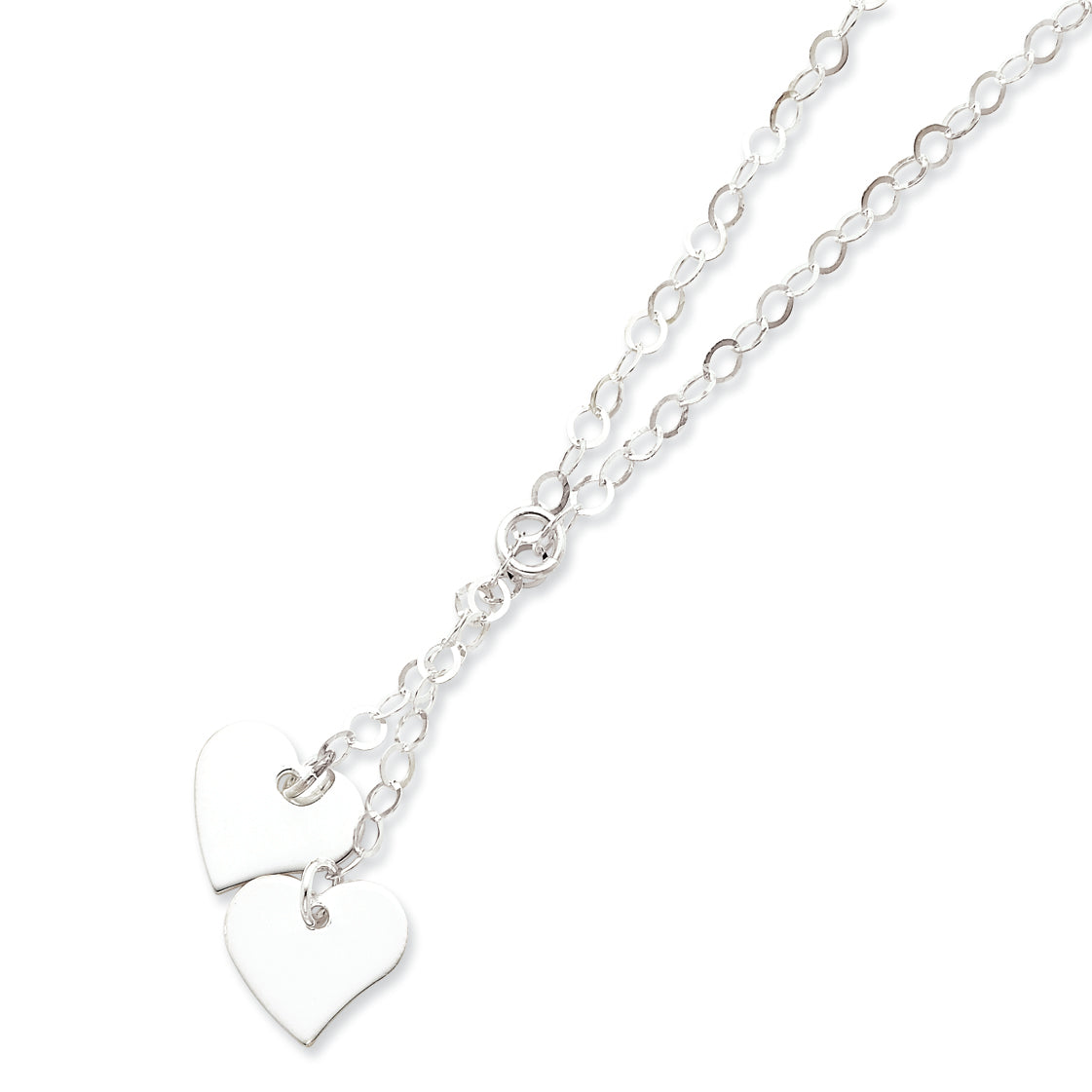 Sterling Silver Fancy Heart Necklace 18 Inches