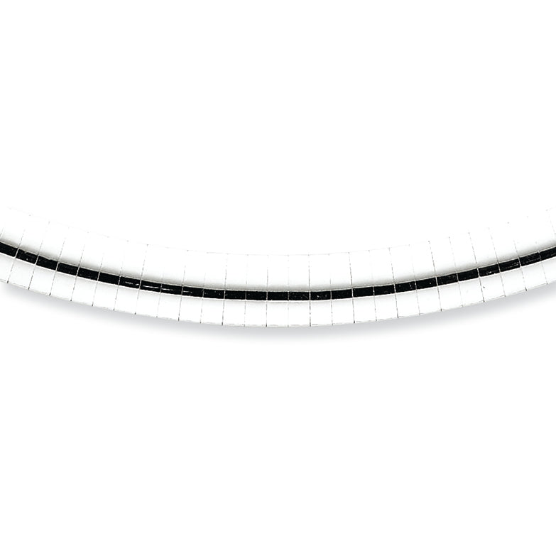 Steling Silver Rhodium Plated 6mm Cubetto w/Extension Chain 16 Inches