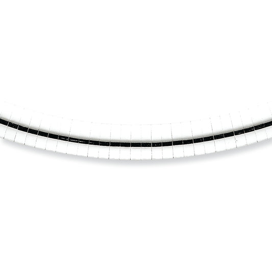 Steling Silver Rhodium Plated 6mm Cubetto w/Extension Chain 16 Inches