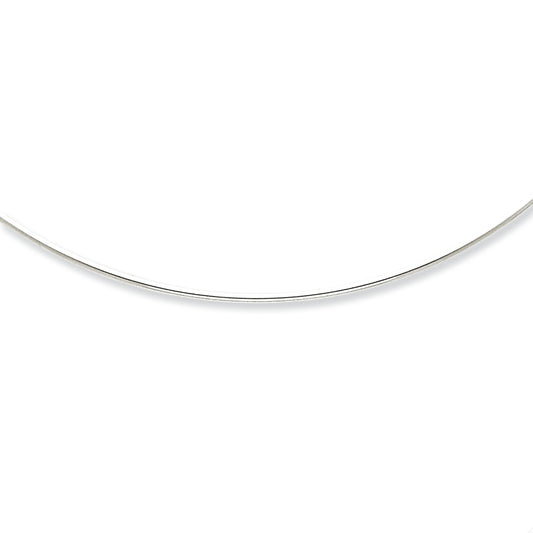 Sterling Silver 1mm Round Cubetto Necklace 16 Inches