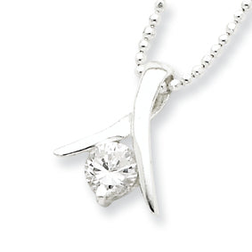 Sterling Silver CZ Necklace