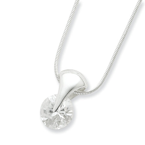 Sterling Silver CZ Necklace