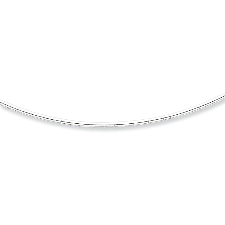 Sterling Silver 1.6mm Avvolto Rotondo Chain w/2" extender 16 Inches