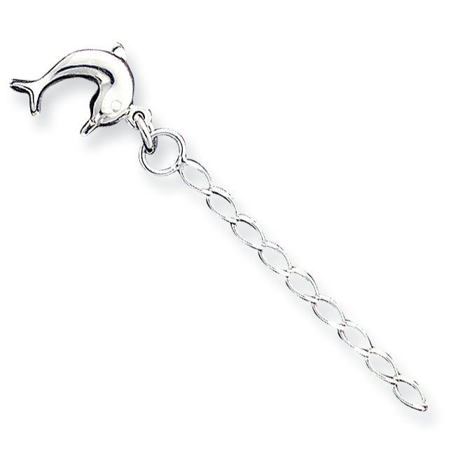 Sterling Silver Dolphin Anklet 9 Inches