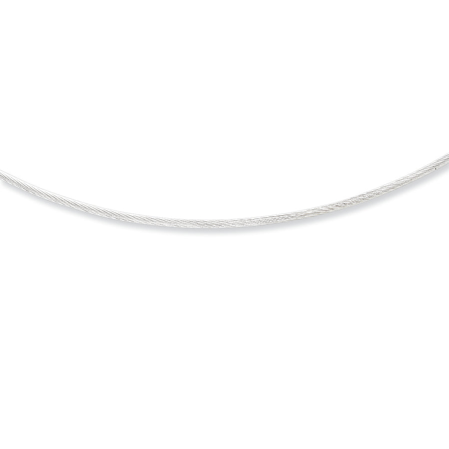 Sterling Silver Fancy Neckwire Necklace 16 Inches