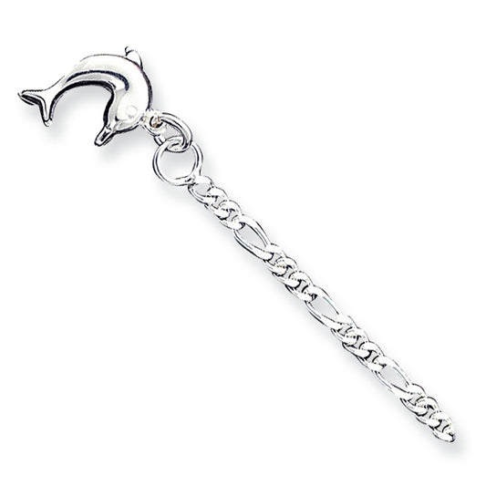Sterling Silver Dolphin Anklet 9 Inches
