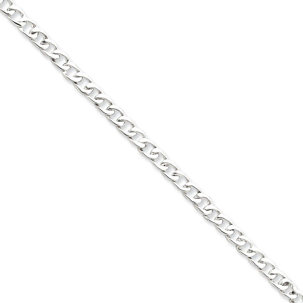Sterling Silver Curb Link Bracelet 7.25 Inches