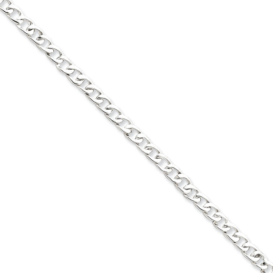 Sterling Silver Curb Link Bracelet 7.25 Inches