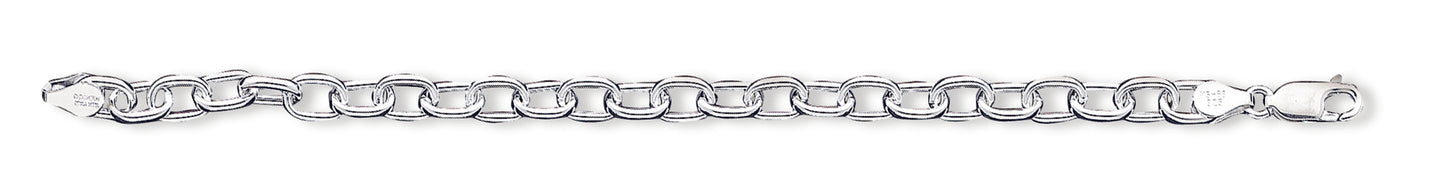 Sterling Silver Fancy Open Link Bracelet 7 Inches