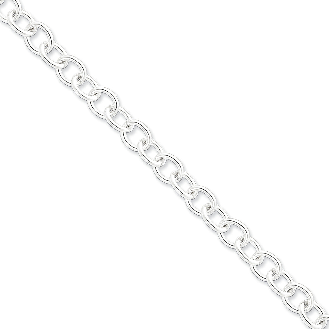 Sterling Silver 7.75inch Polished Fancy Link Toggle Bracelet 7.75 Inches