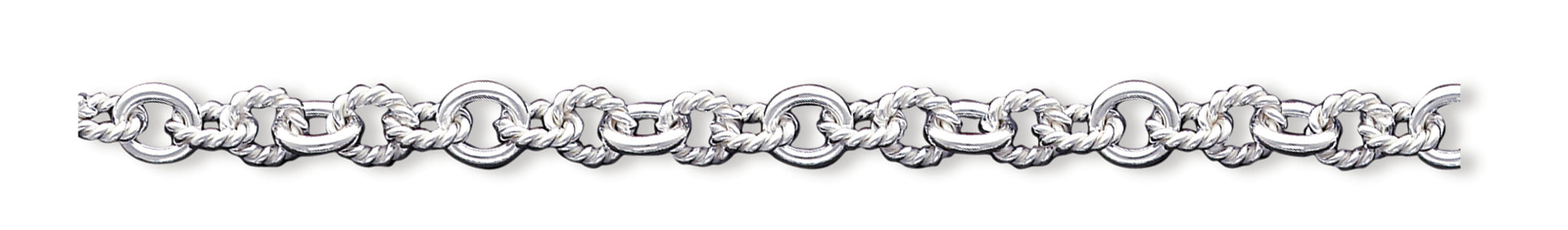 Sterling Silver 7.75inch Polished Fancy Link Toggle Bracelet 7.75 Inches