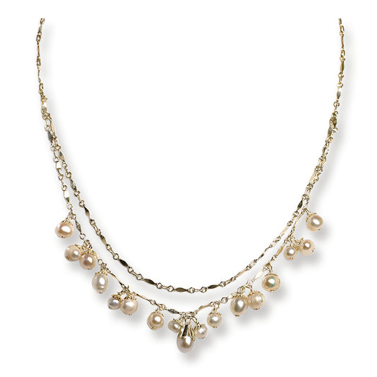 Sterling Silver Freshwater Cultured Pearl 16IN Necklace