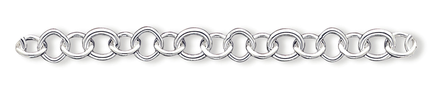 Sterling Silver 7.75inch Fancy Link Bracelet 7.75 Inches