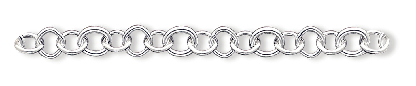 Sterling Silver 8.75inch Fancy Link Bracelet 8.75 Inches