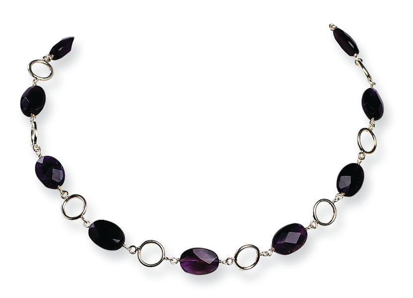 Sterling Silver Amethyst Necklace