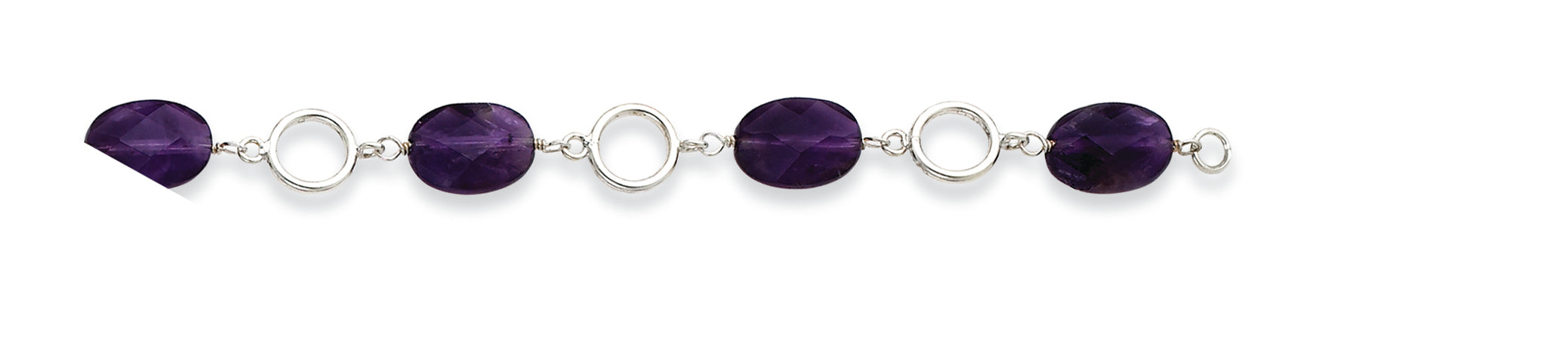 Sterling Silver Amethyst Bracelet