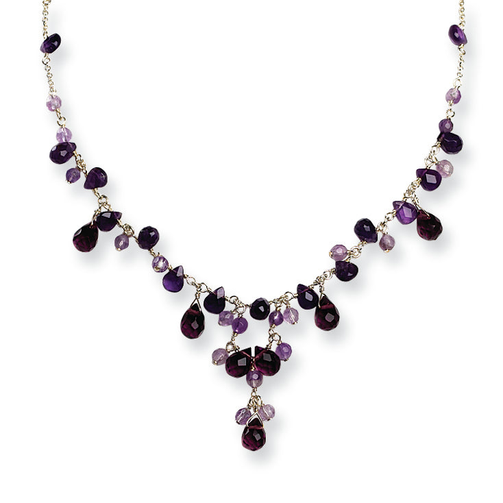 Sterling Silver Amethyst & Lavender Quartz Necklace