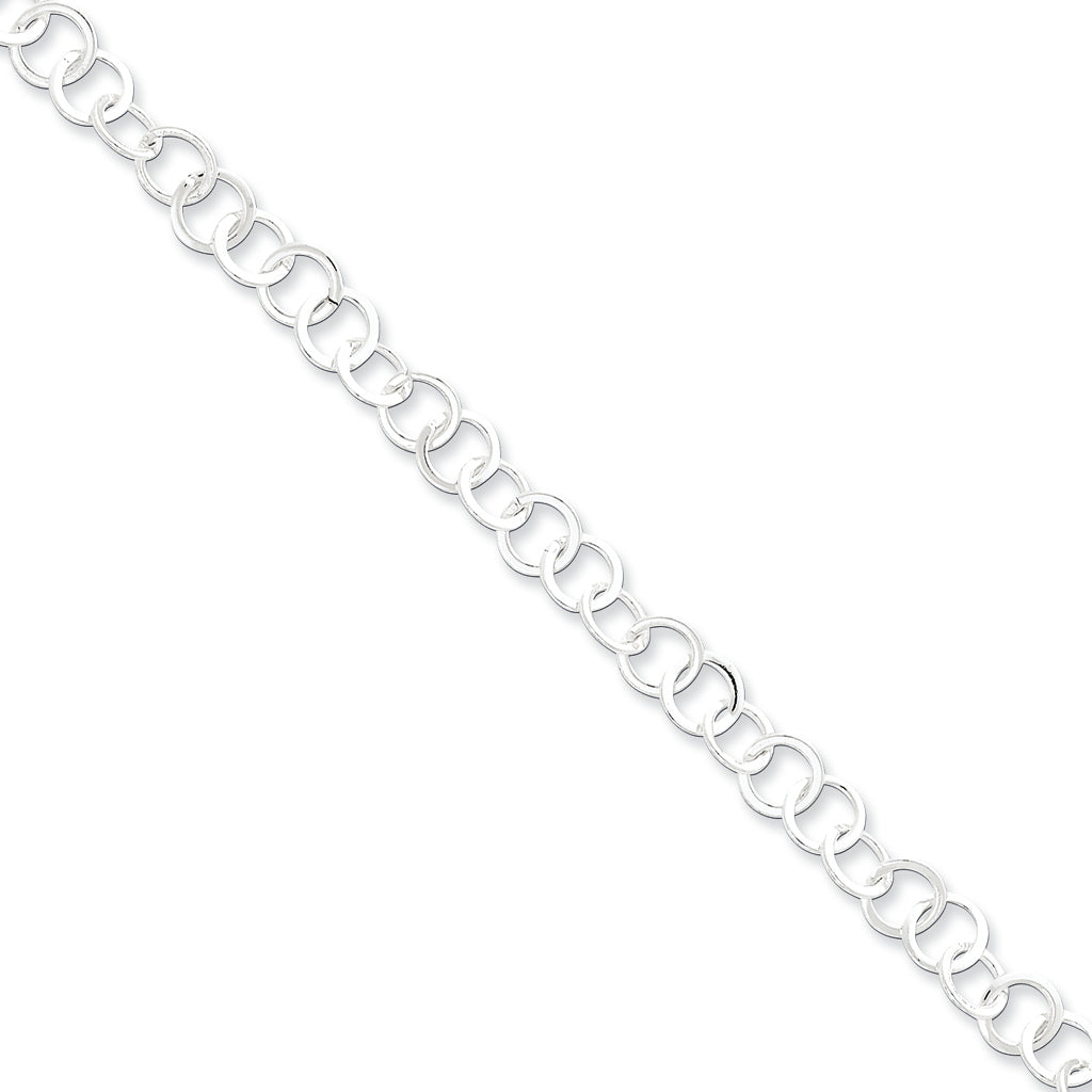 Sterling Silver 8.5inch Fancy Link Bracelet 8.5 Inches