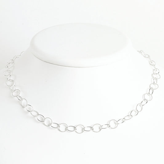 Sterling Silver Fancy Necklace 24 Inches