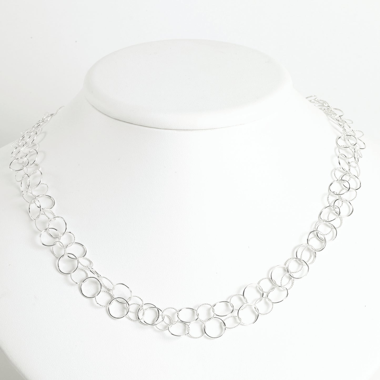 Sterling Silver Fancy Necklace 24 Inches