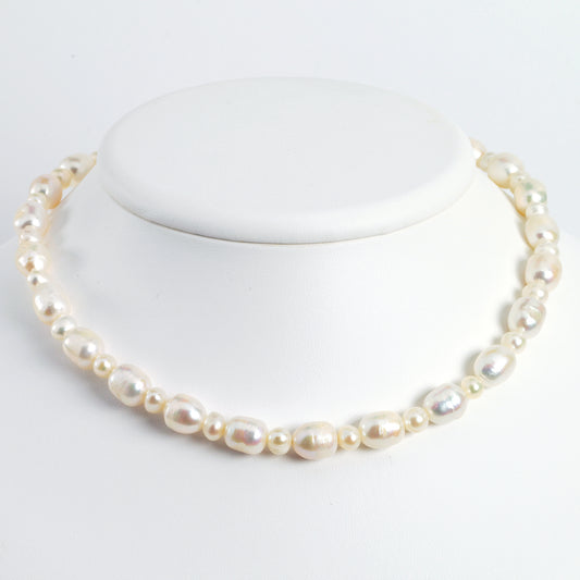 Sterling Silver Freshwater Cultured Pearl 18in Necklace