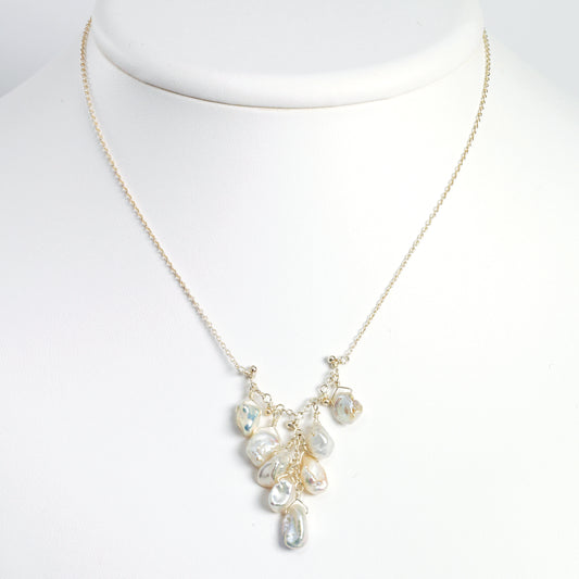 Sterling Silver Freshwater Cultured Pearl 18in Drop Necklace
