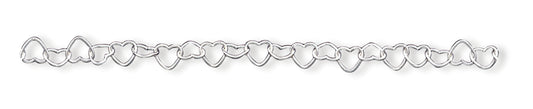 Sterling Silver 7inch Polished Fancy Heart Link Bracelet 7 Inches