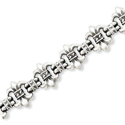 Sterling Silver Fleur de lis Bracelet