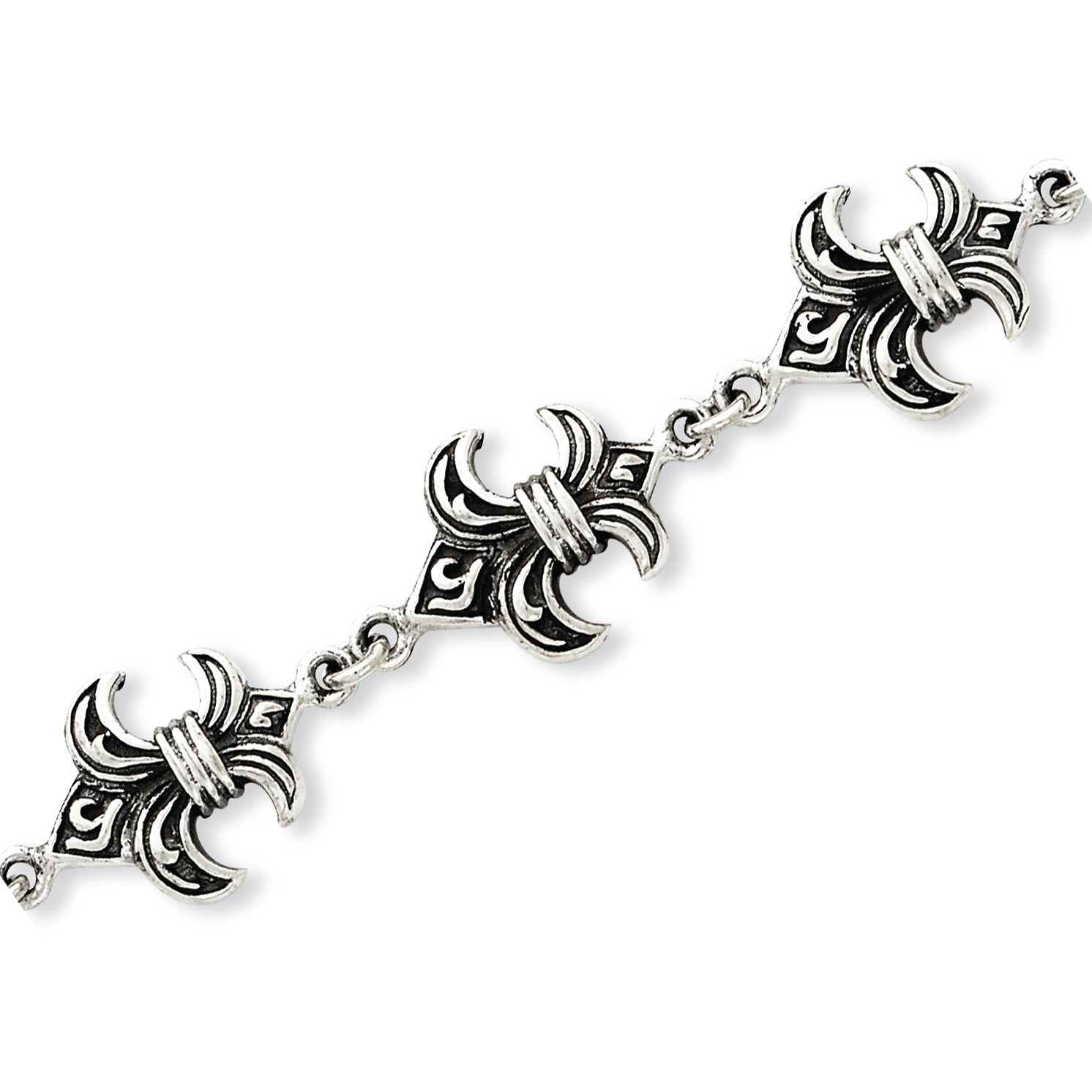 Sterling Silver Fleur de lis Bracelet