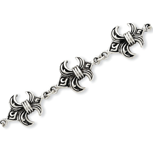 Sterling Silver Fleur de lis Bracelet