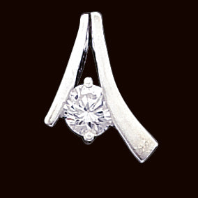 Sterling Silver CZ Pendant & Chain