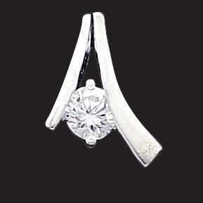 Sterling Silver CZ Pendant & Chain