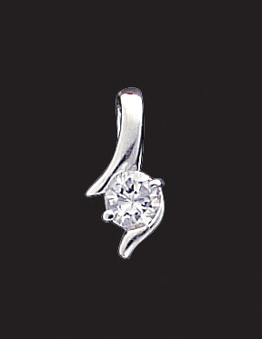 Sterling Silver CZ Pendant & Chain