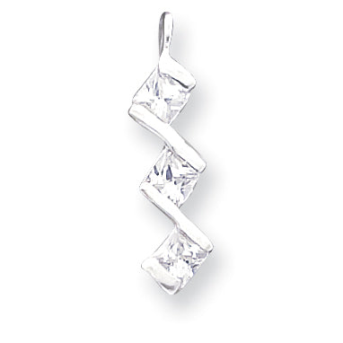 Sterling Silver CZ Pendant & Chain