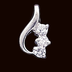 Sterling Silver CZ Pendant & Chain
