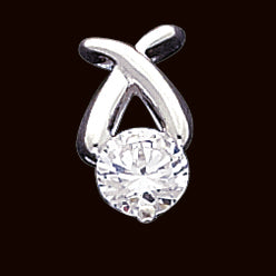 Sterling Silver CZ Pendant & Chain