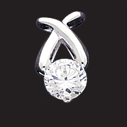 Sterling Silver CZ Pendant & Chain