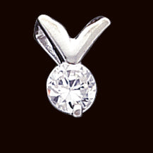 Sterling Silver CZ Pendant & Chain