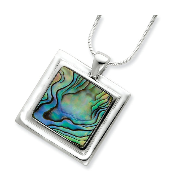 Sterling Silver Abalone Pendant Necklace